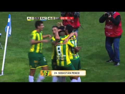 Gol de Penco. Aldosivi 2 - Racing 1. Fecha 10. Primera División 2016.