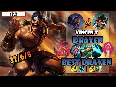 ENG SUB【Vincent Draven】S12 CN Best Draven Vs Miss Fortune | 32 Kills
