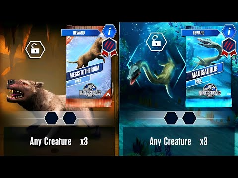 MEGISTOTHERIUM VS MAUISAURUS UNLOCKED X3 MAX LEVEL 40 | JURASSIC WORLD THE GAME
