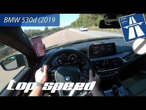 BMW 530d (2019) on German Autobahn - POV Top Speed Drive