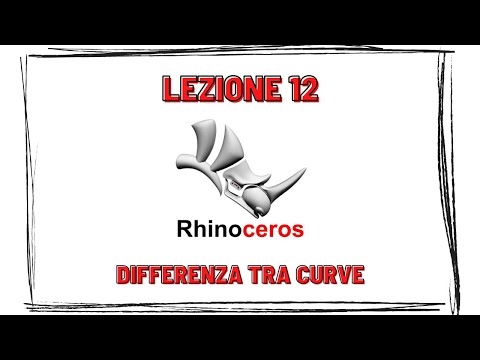 #Lezione 12 Differenza tra curve // CORSO BASE DI MODELLAZIONE 3D con RHINO 5 // TUTORIAL
