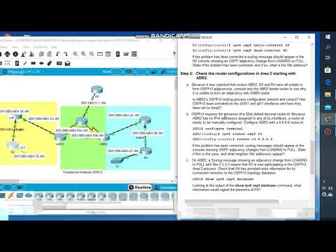 10.2.4.4 Packet Tracer - Troubleshoot Multiarea OSPFv3