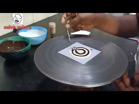 how to make chocolate garnish #simple trick #chocolate design /selva cake's