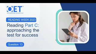 OET Reading Sample Test 5 - (Part C) Q13