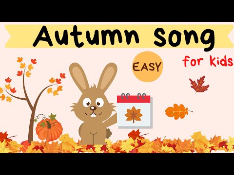 AUTUMN song for children - English and Preschool students - Easy with karaoke version
