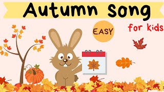 AUTUMN song for children - English and Preschool students - Easy with karaoke version
