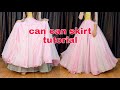 Can Can Skirt Cutting And Stitching DIY Can Can Skirt Petticoat How To Attach Can Can In Dress
