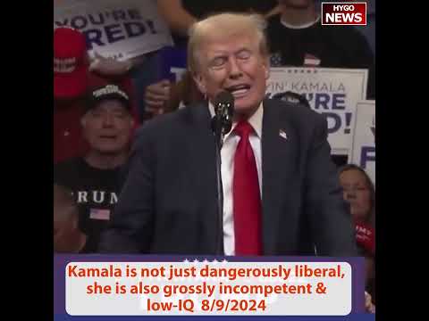 Trump broke from his routine, showed videos of Kamala dangerously liberal & also grossly incompetent