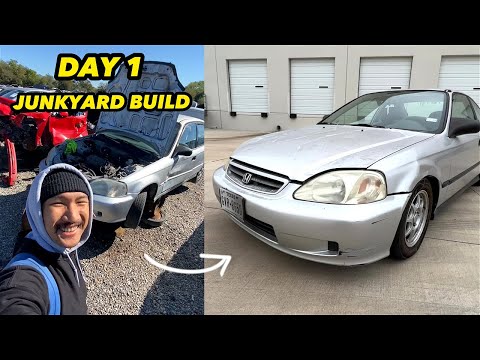 Building my Civic using only Junkyard parts! - EP. 1