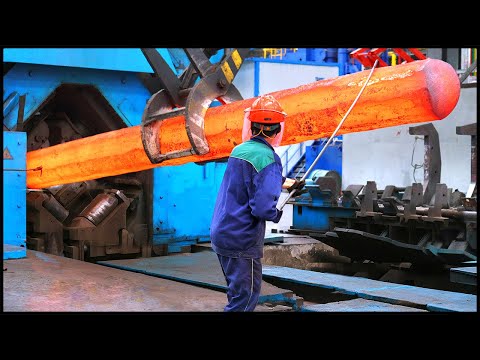 Massive Marine Propeller Shaft Forging Process! Amazing Modern Plant!