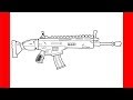 How To Draw Scar Assult Rifle From Fortnite Step By Step Drawing