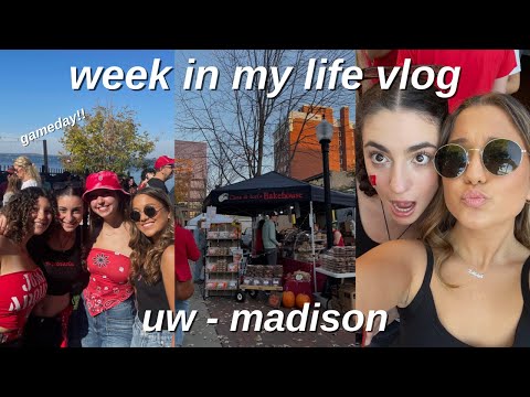 COLLEGE Week in My Life VLOG at UW-Madison! Gameday, Farmer's Market, and more!!