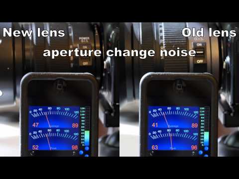 Aperture change noise and AF noise compared, Lumix 14-140mm