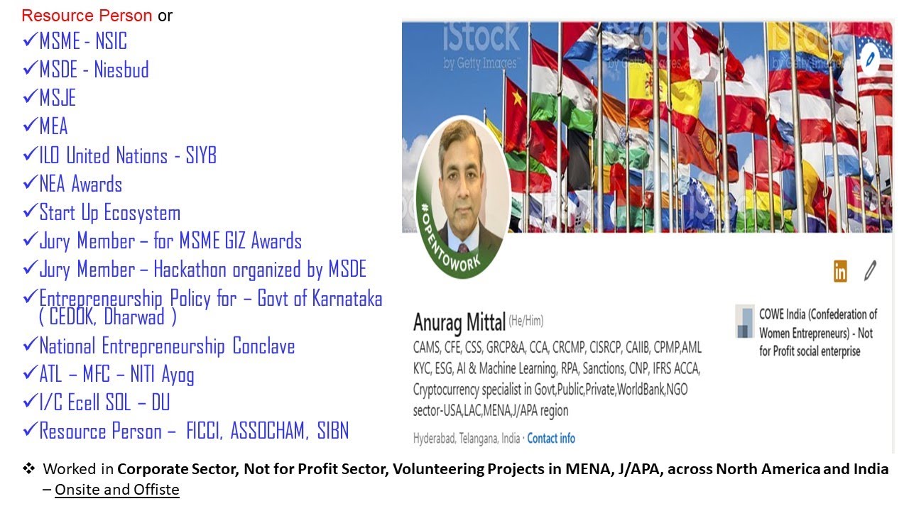 Introduction and Overview of National and International Entrepreneurship Ecosystem by Anurag Mittal