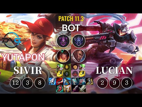 DFM Yutapon Sivir vs Lucian Bot - KR Patch 11.3