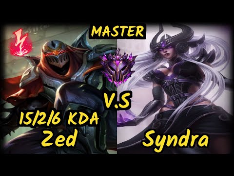 GAL Naru (ZED) vs SYNDRA - 15/2/6 KDA MID GAMEPLAY - EUW Ranked MASTER v9.7