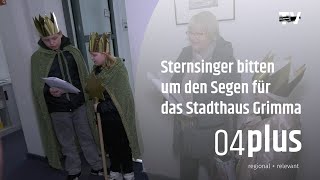 Sternsinger bitten um den Segen für das Stadthaus Grimma