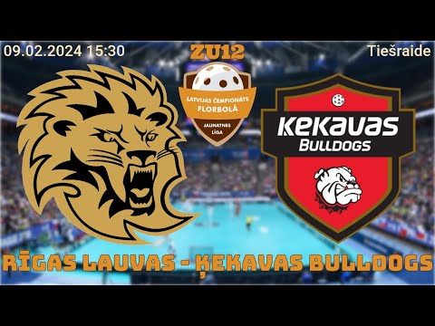 Florbols zēni U12. Ķekavas Bulldogs - Rīgas Lauvas. Ķekavā, 09.02.2024.