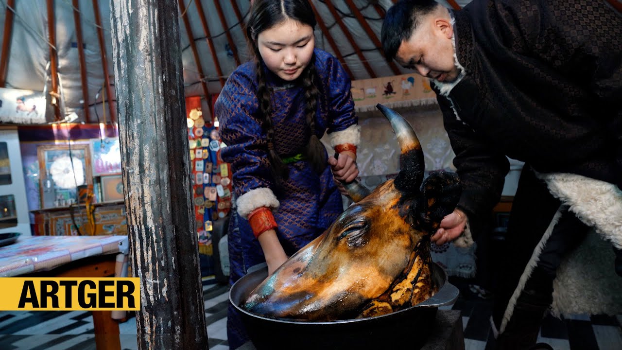 Giant Beef Head Feast! A Day with the Nomad Herder Family in Mongolia! | Views