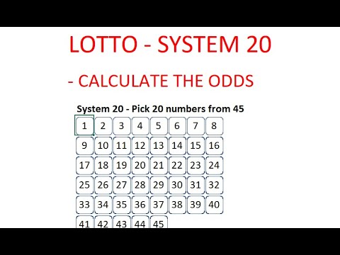 How to Calculate the Odds of Winning Lotto with System 20 - Step by Step Instructions - Tutorial