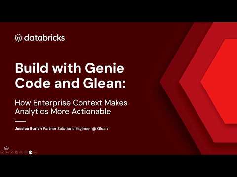 Watch: Sponsored By: Glean | Build with Genie Code and Glean