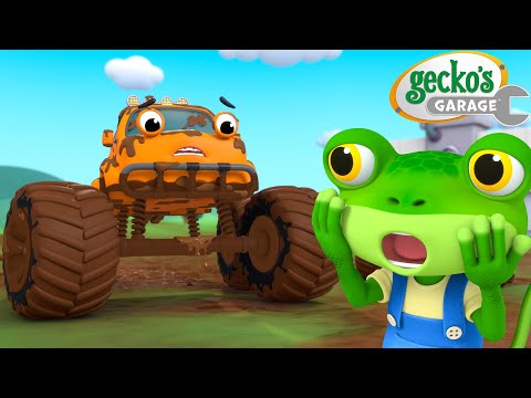 Oh No, Max! Stuck in the Mud! | Gecko's Garage 🚚 | Cartoons For Kids | Toddler Fun Learning