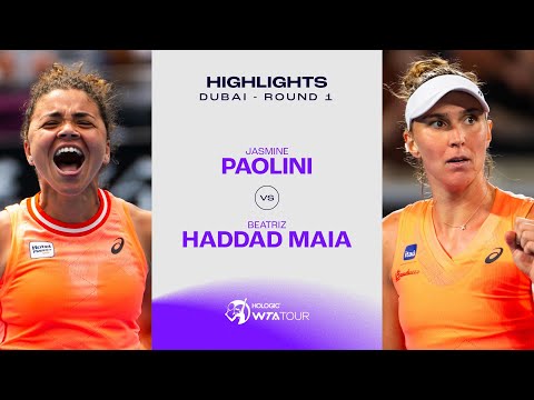 Теннис Jasmine Paolini vs. Beatriz Haddad Maia | 2024 Dubai Round 1 | WTA Match Highlights