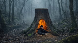 Download lagu Building a Secret Tree Stump ShelterExtreme Survival mp3 Download lagu Building a Secret Tree Stump ShelterExtreme Survival mp3