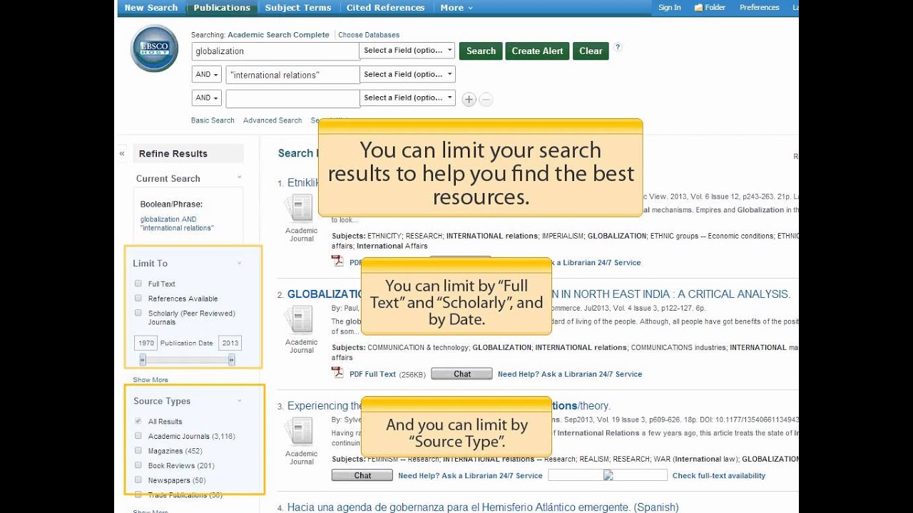 Basic Research Skills: Searching Databases