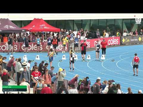 Boys U15 100m Timed Final 1: 2022/23 State Track and Field Championships