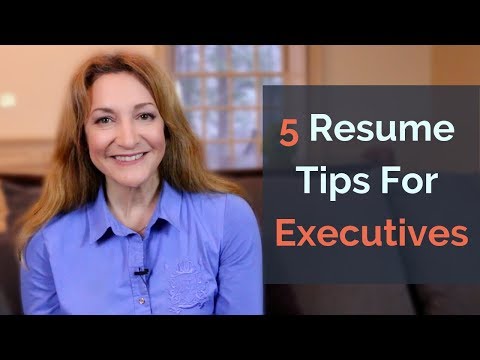 image-What should a senior executive resume look like?