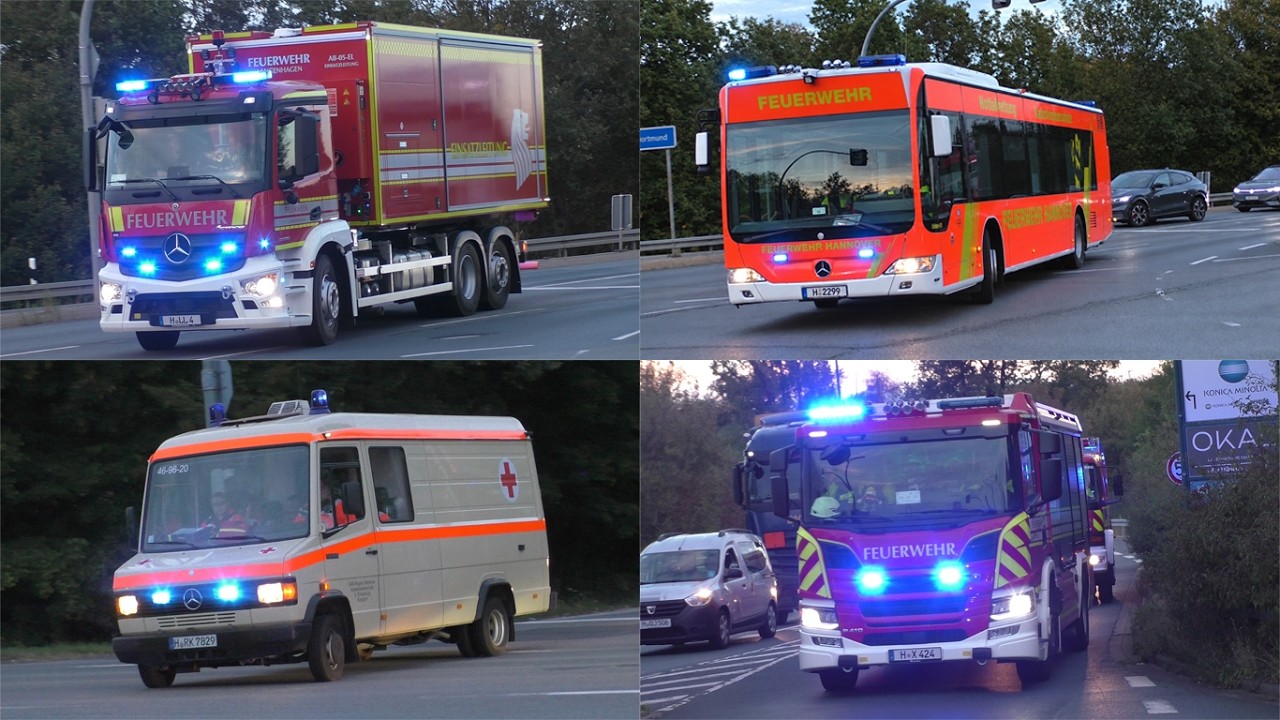 [Aircraft Accident nach Luftnotlage] Einsatzfahrten zur ICAO Übung am Flughafen Hannover Langenhagen