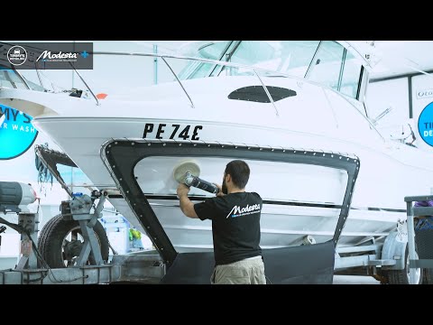 Cruisecraft Boat Detailed full revival on Gelcoat. Dual Ceramic Layer Marine Base coat Gtechniq