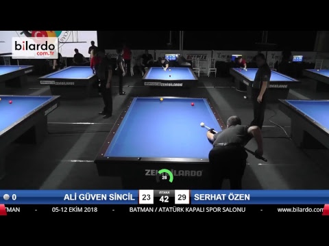 ALİ GÜVEN SİNCİL & SERHAT ÖZEN Bilardo Maçı - 2018 ERKEKLER 3.ETAP-1.TUR