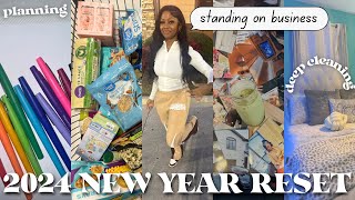 2024 NEW YEAR RESET: vision board, ins and outs, groceries, deep cleaning, decluttering & planning