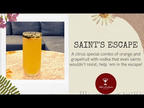 Saint's Escape Cocktail | Citrus Vodka Drink Recipe | Orange & Grapefruit Cocktail | Adi's Cocktails
