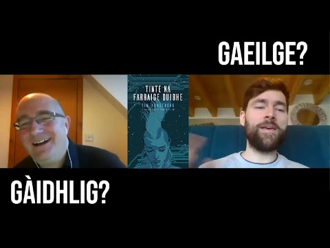 Scottish Gaelic and Irish speaker in conversation