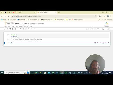 Part of a video titled Set working directory in jupyter notebook using Python ... - YouTube