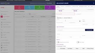 Sports CRM "Add Account Holder"