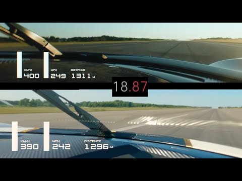 Koenigsegg Jesko Absolut Vs Regera 0-400 km/h Acceleration Comparison New Jesko Record