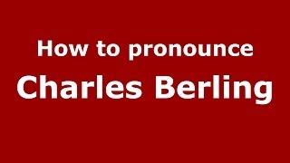 How to pronounce Charles Berling