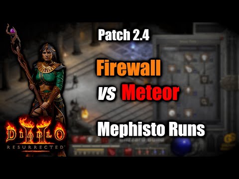 Firewall vs Meteor Mephisto Runs Comparison with Budget Gear - Patch 2.4 Diablo 2 Resurrected