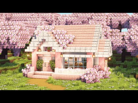 Insane Build Trick: Cute Cherry Blossom House in Minecraft