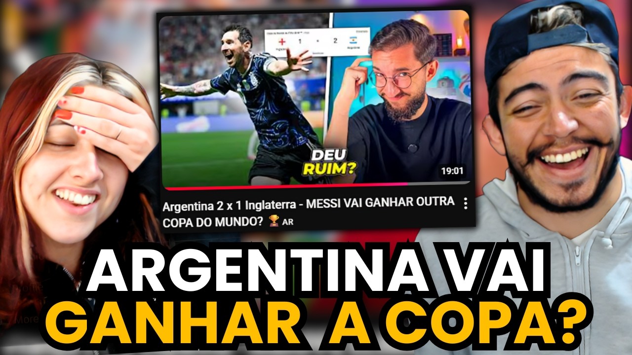 Argentina 2 x 1 Inglaterra - MESSI VAI GANHAR OUTRA COPA DO MUNDO? 🏆🇦🇷 | react