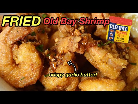 Crispy Fried Old Bay Shrimp & Fried Garlic Honey Butter w/ a lil more Old Bay!!