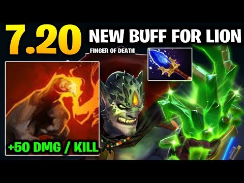WAGA With New* Lion Finger of Death BUFF Dota 7.20