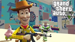 GTA 5 TOY STORY SAVING SPONGEBOB W/ Yoda, Power Rangers & More! (GTA 5 Mods)
