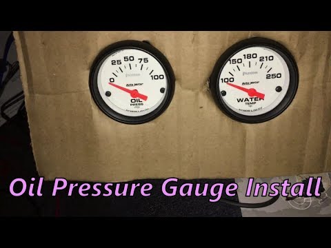 Auto Meter Electrical Oil Pressure Gauge Install on a LS1 240sx Drift Car