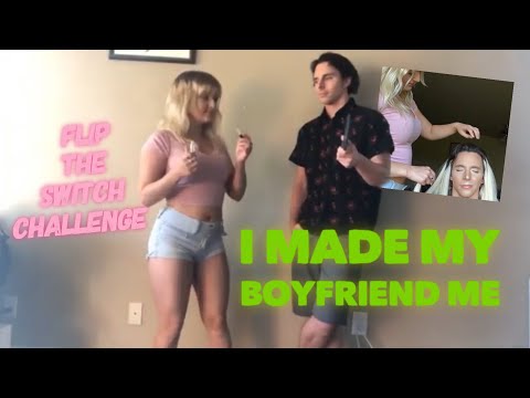 I made my boyfriend me - behind the scenes of doing the Flip the Switch Challenge on TikTok