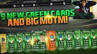 OMG 9 GREEN CARDS + MOTM IN A PACK - BEST FIFA 15 ST PATRICK DAY'S PACKS EVER !